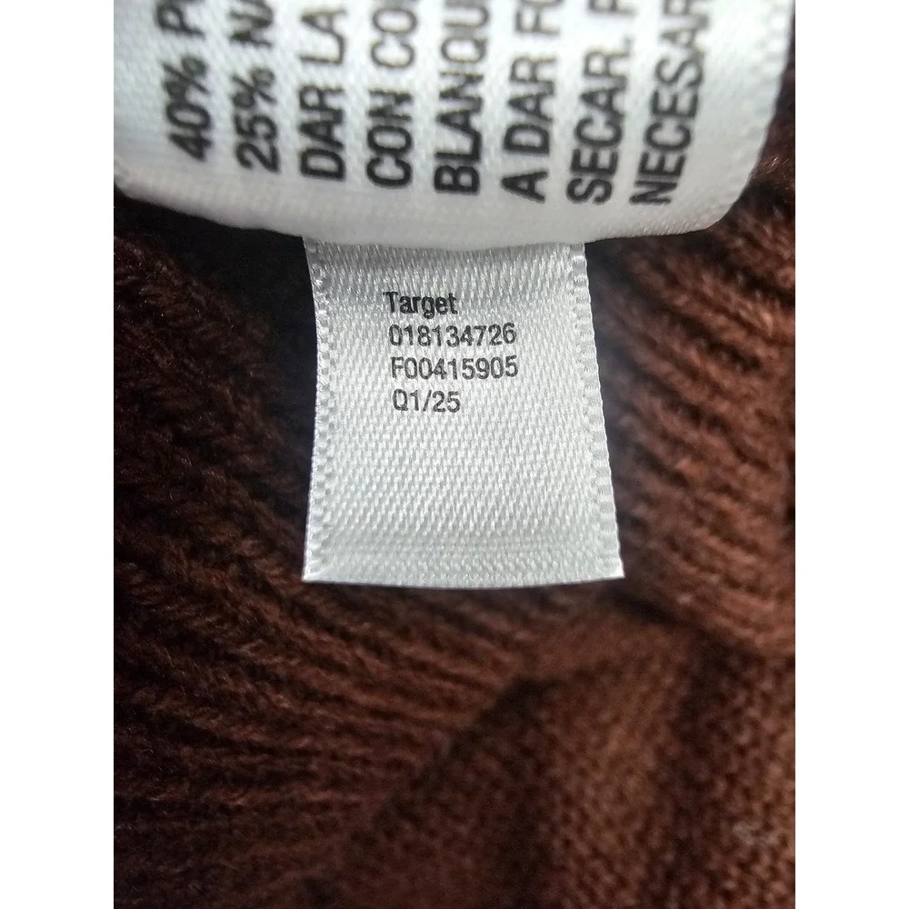 A New Day Womens‎ Relaxed Pullover Sweater Brown Poly Blend Size 2XL Casual